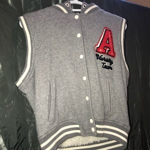 Aeropostale varsity sleeveless hoodie